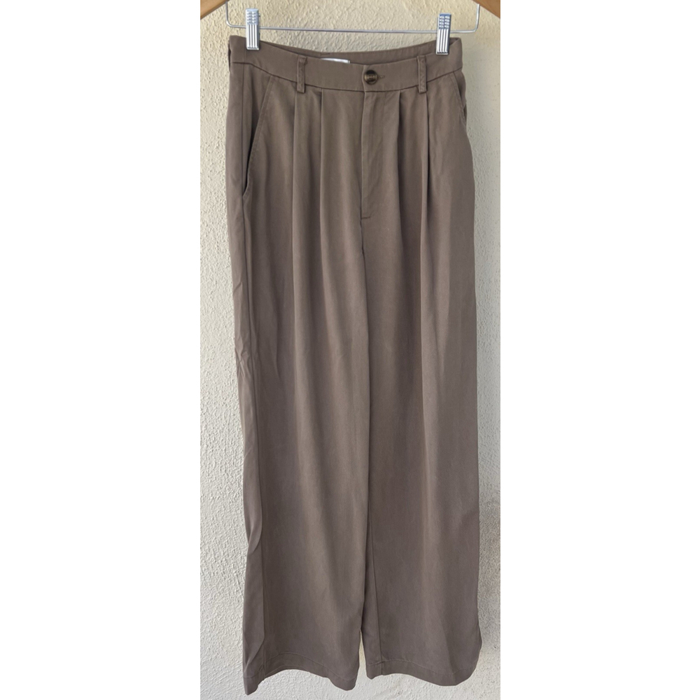 Reformation Mason High Waist Pleated Wide Leg Trouser 2P Office Career Business
